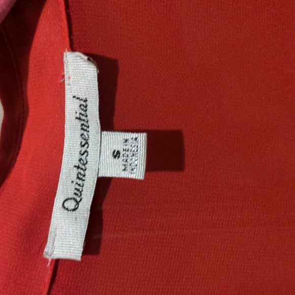 Sheer orange button down top - Picture 2 of 3